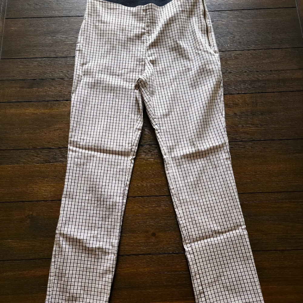 Women's Stretch Crop Plaid Pants